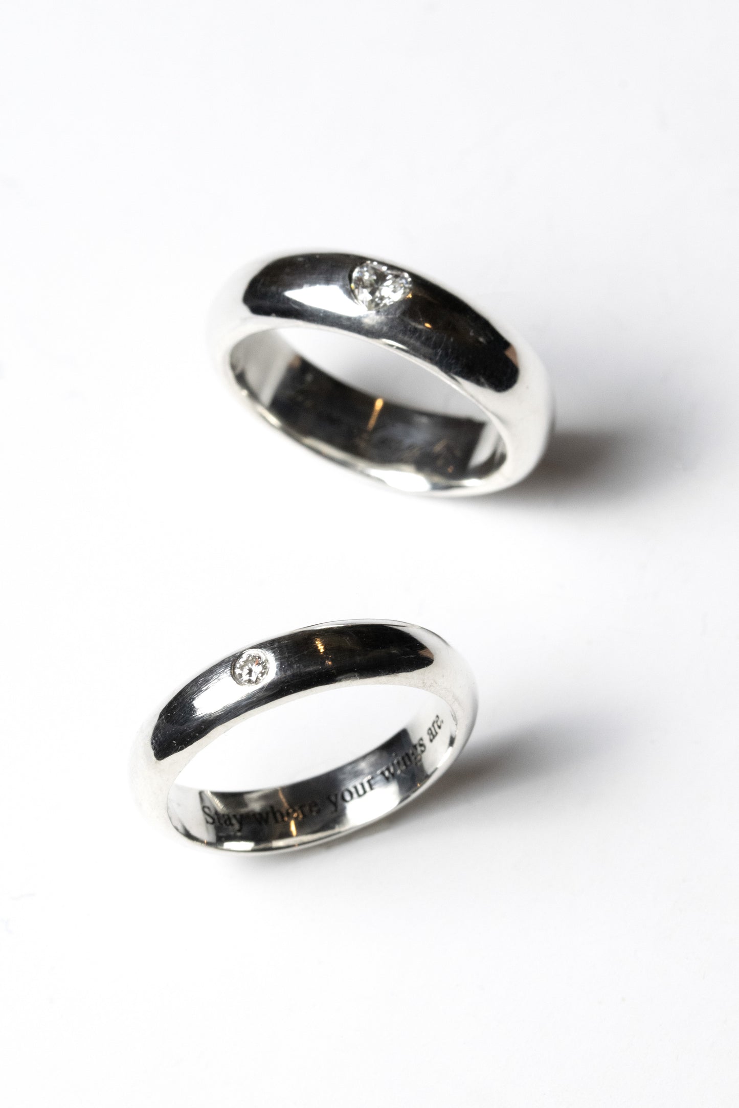 4mm Diamond Round Band with Custom Engraving