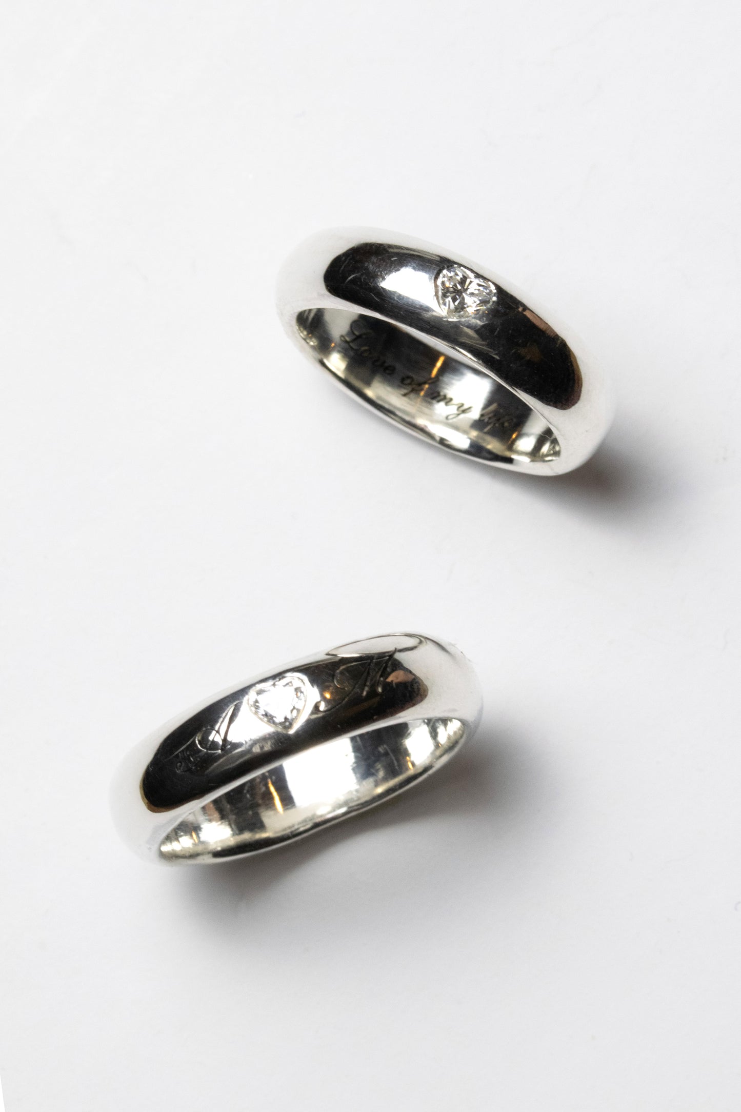 Heart Diamond Ring (Outside Engraving)