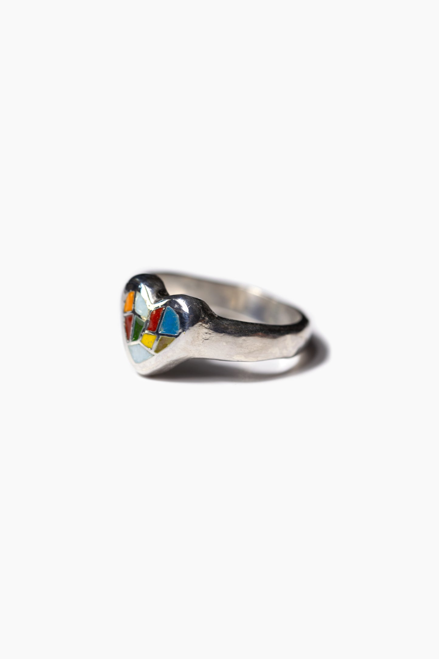 Mosaic Heart Signet Ring