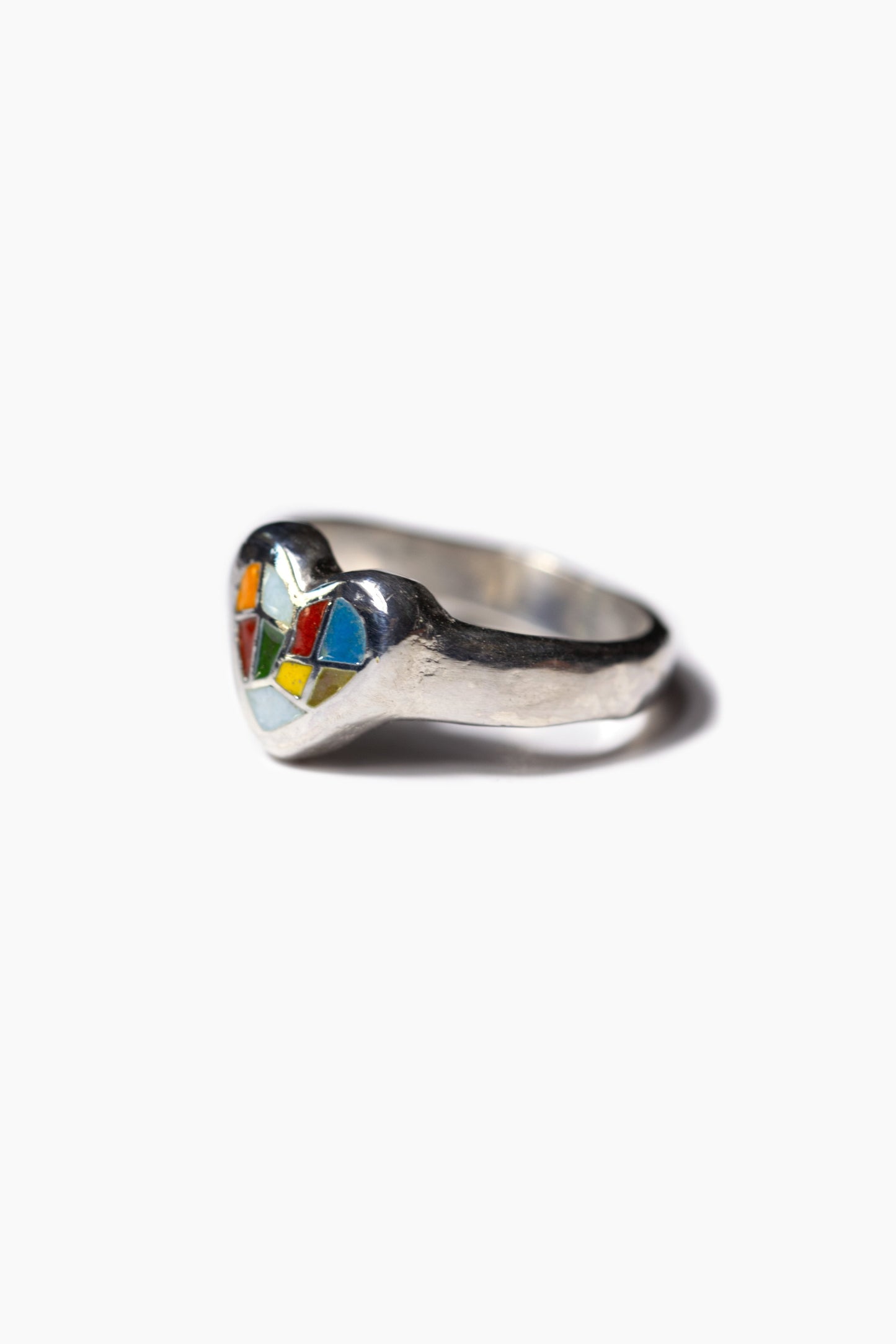 Mosaic Heart Signet Ring