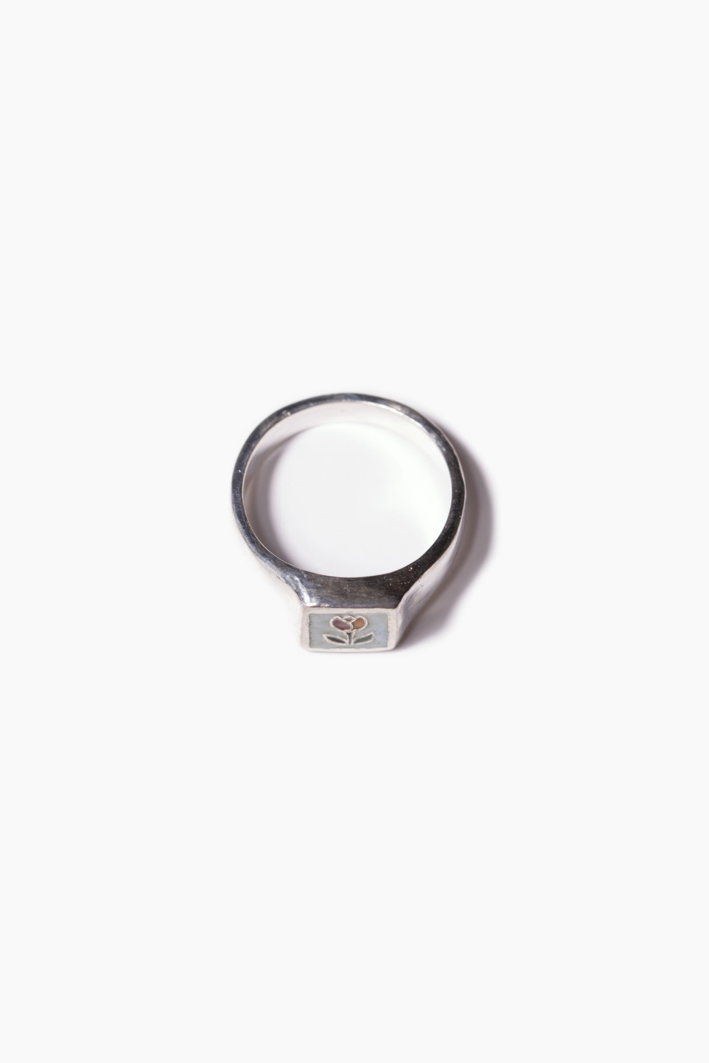 Mosaic Tulip Signet Ring