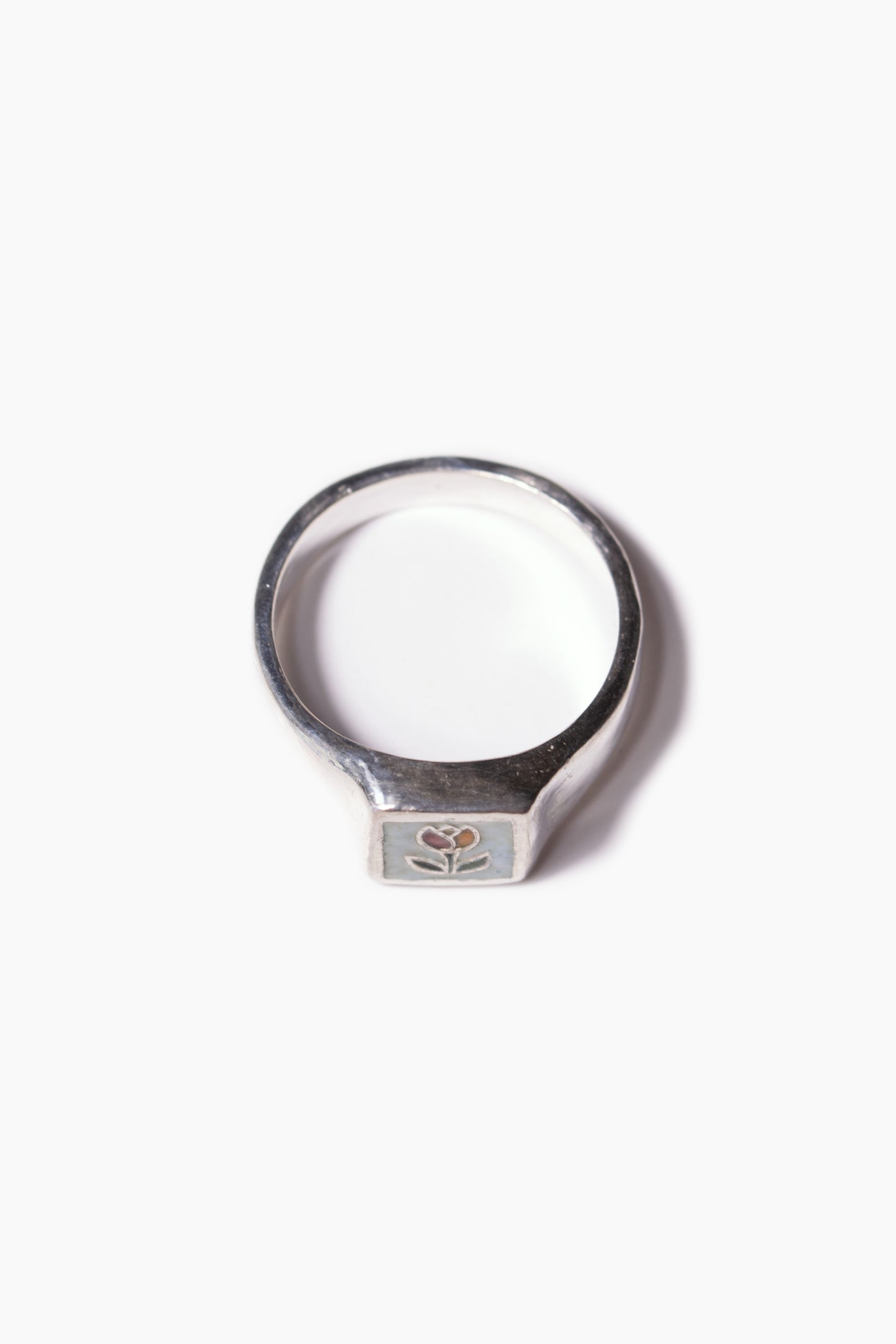 Mosaic Tulip Signet Ring