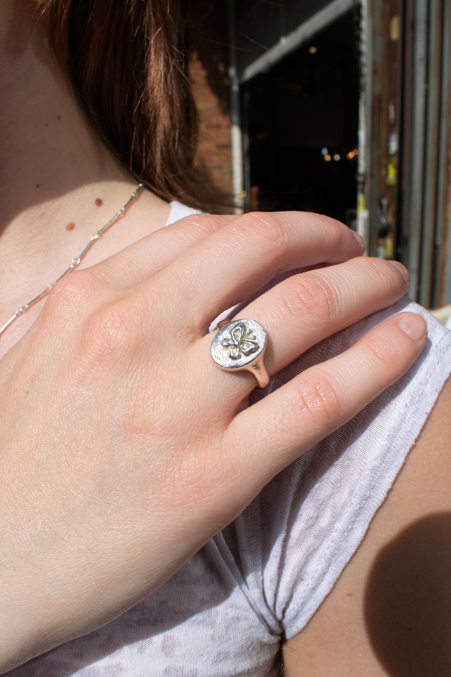 Butterfly Signet Ring