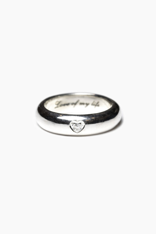 Heart Diamond Ring (Inside Engraving)