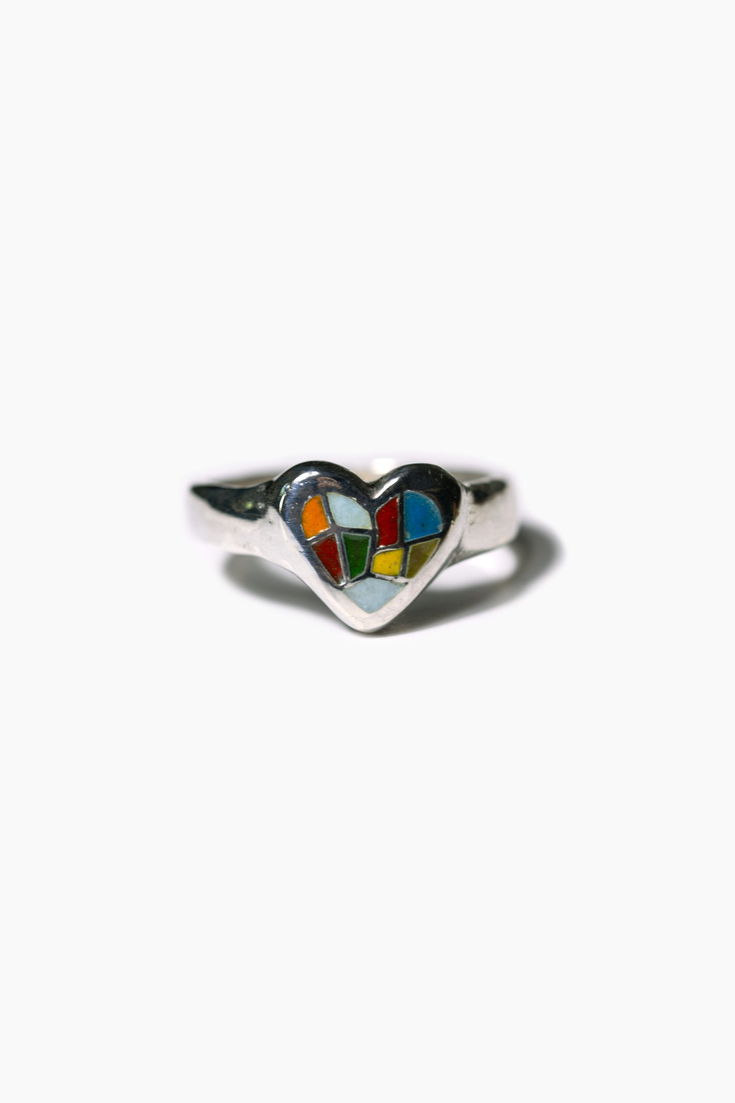Mosaic Heart Signet Ring