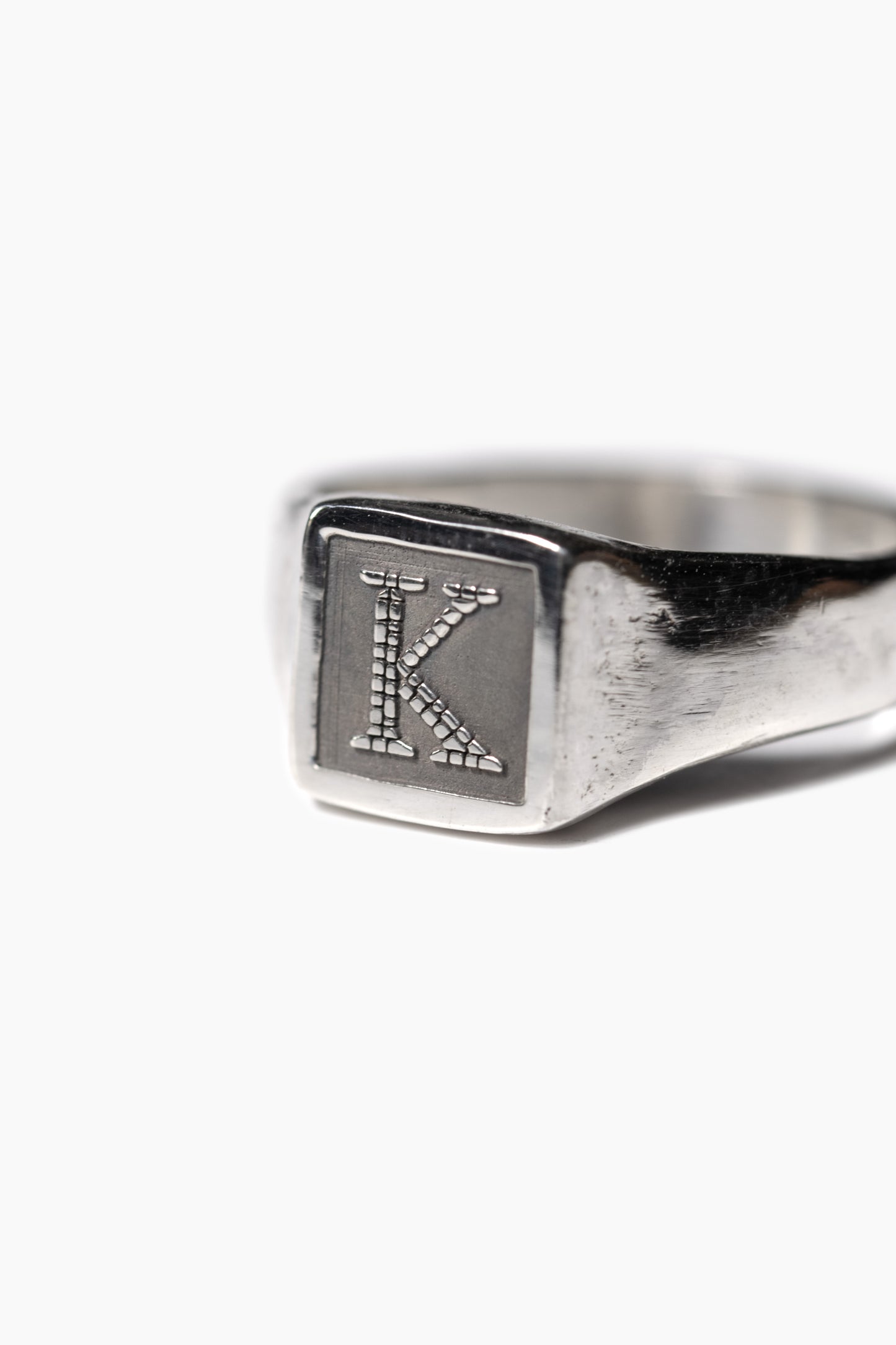 Mosaic Monogram Square Signet Ring