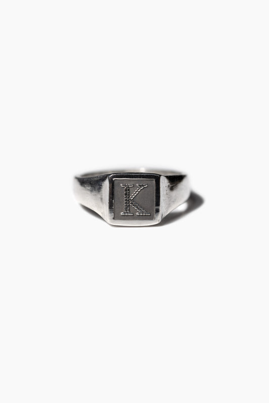 Mosaic Monogram Square Signet Ring