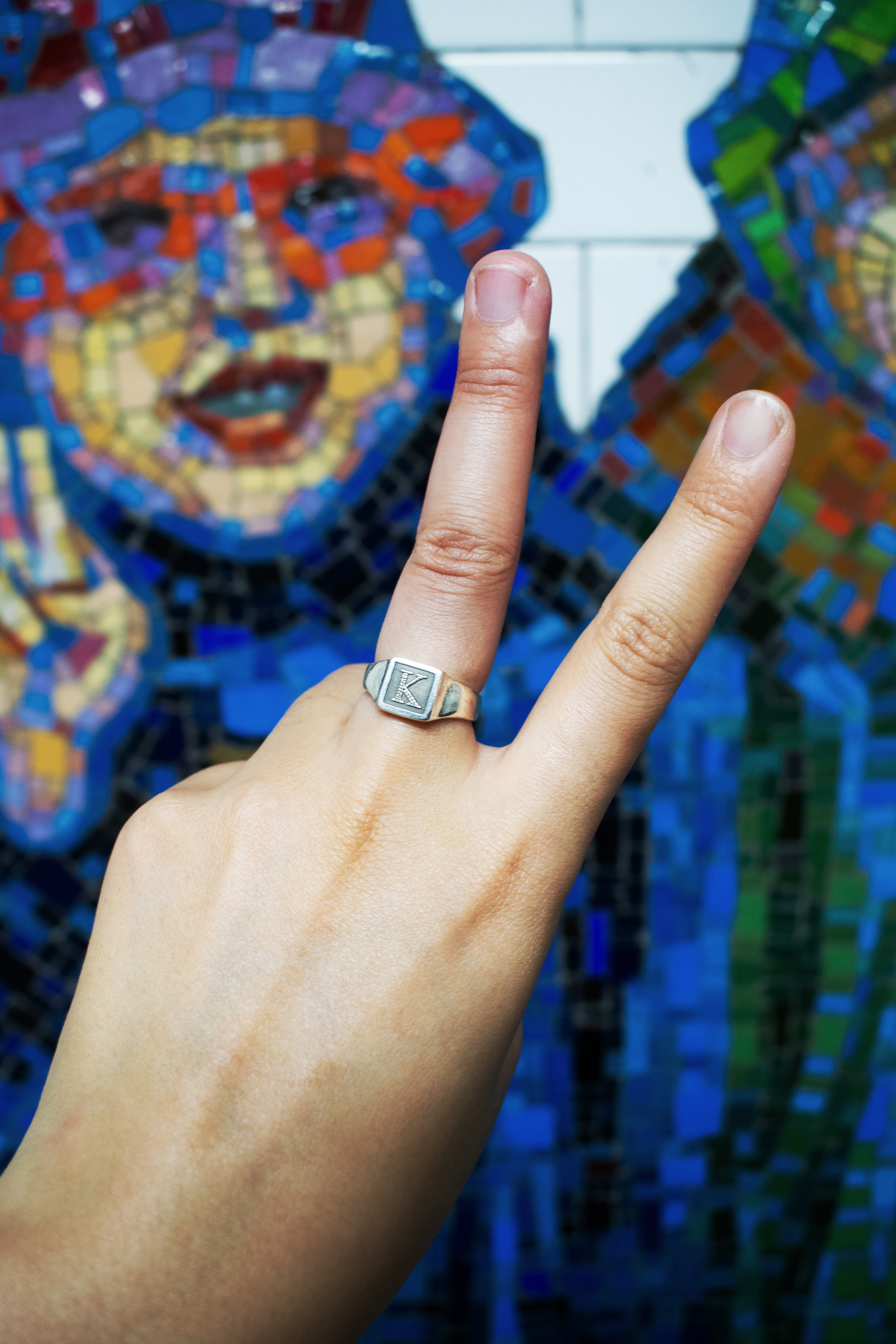 Mosaic Monogram Square Signet Ring – Andre Jewelry