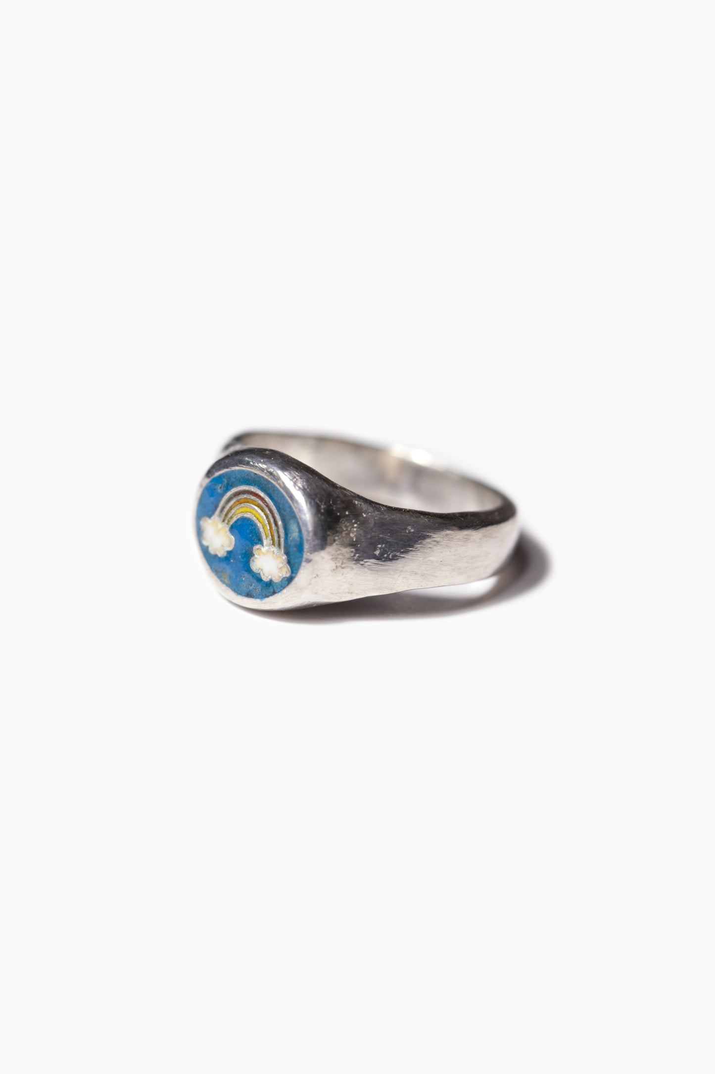 Mosaic Rainbow Signet Ring