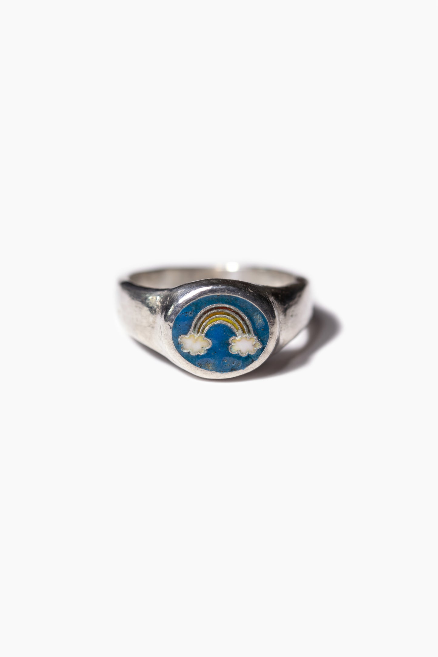 Mosaic Rainbow Signet Ring