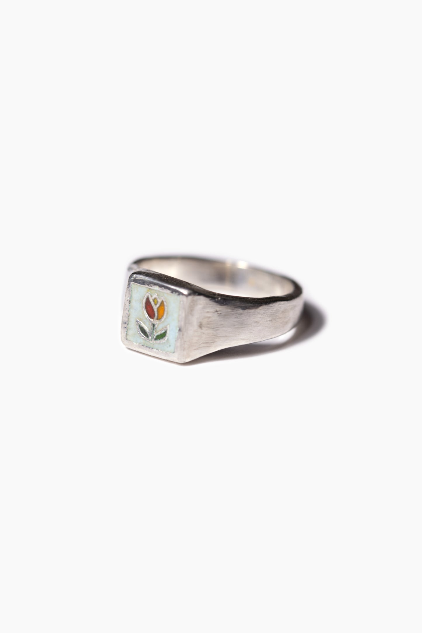 Mosaic Tulip Signet Ring