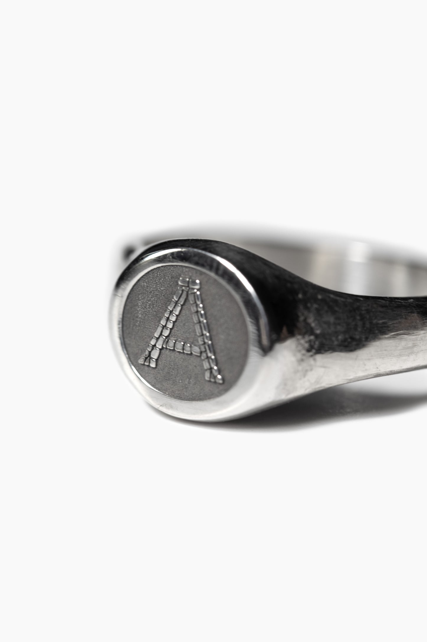 Mosaic Monogram Oval Signet Ring