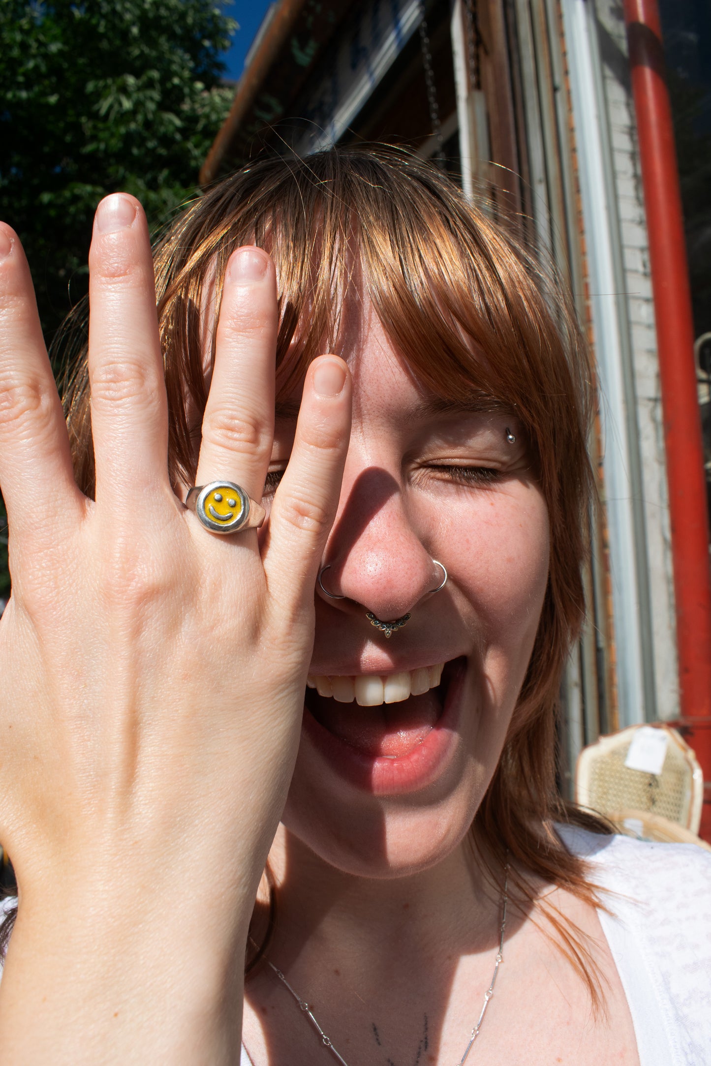 Don't Forget to Smile Signet Ring
